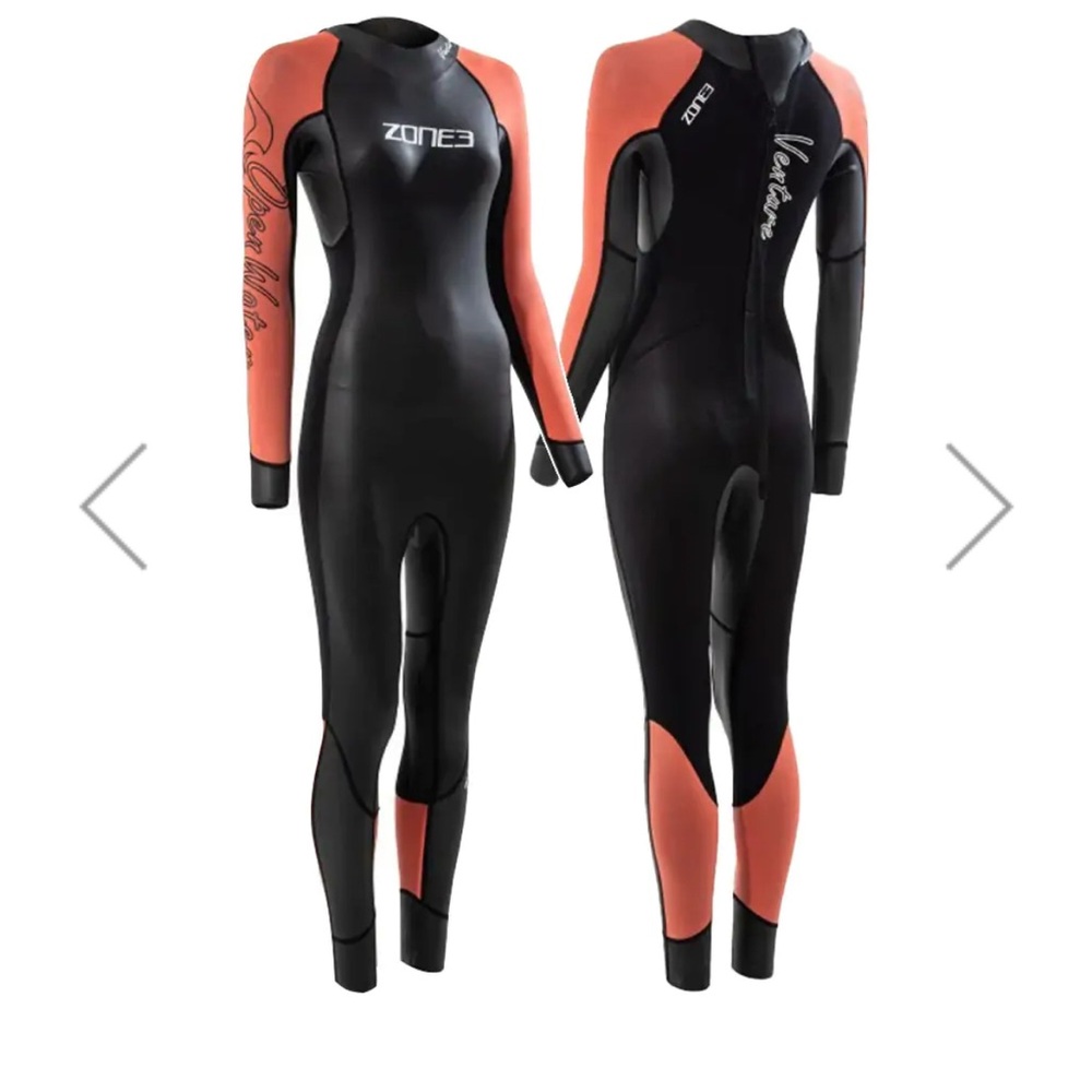 Zone 3 Venture Women's Black and Orange Wetsuit XL